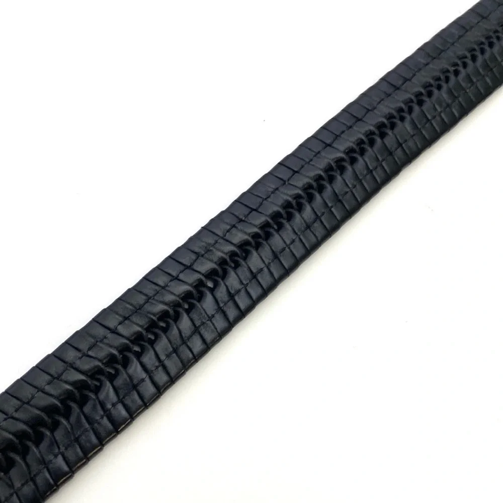 Lavemi Black Braided/Woven Leather Trouser Belt